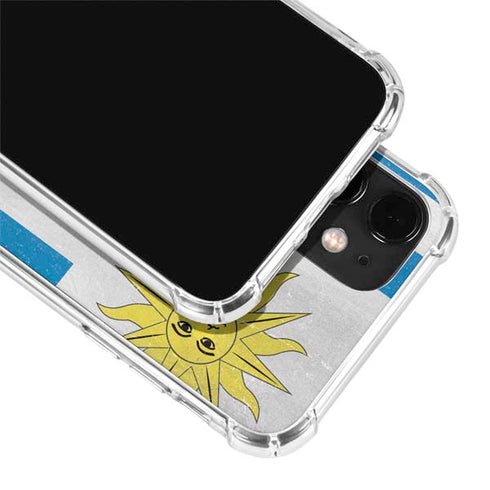 Uraguay Flag Distressed iPhone 12 Clear Case